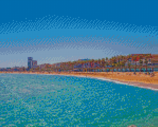 Barcelona Beach Spain Diamond Painting