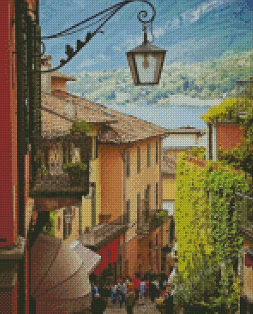 Bellagio Village Lake Como Italy Diamond Painting