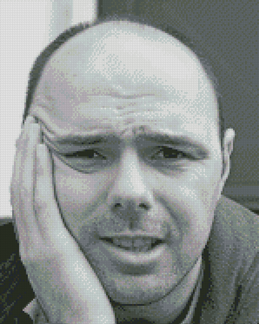 Black And White Karl Pilkington Diamond Painting