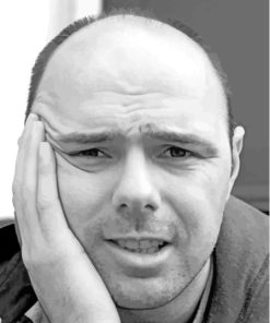 Black And White Karl Pilkington Diamond Painting