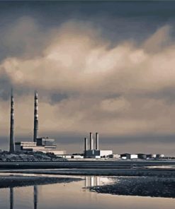 Black And White Poolbeg Towers Diamond Painting