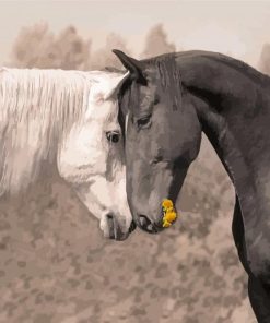 Two Horses In Love Diamond Painting