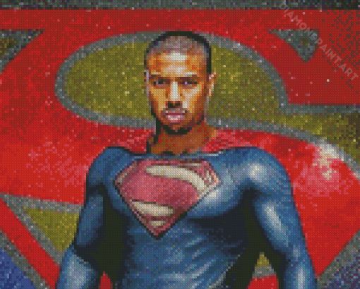 Black Superman Diamond Painting