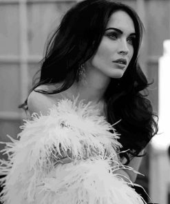 Black And White Megan Fox Diamond Painting