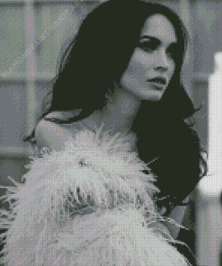 Black And White Megan Fox Diamond Painting