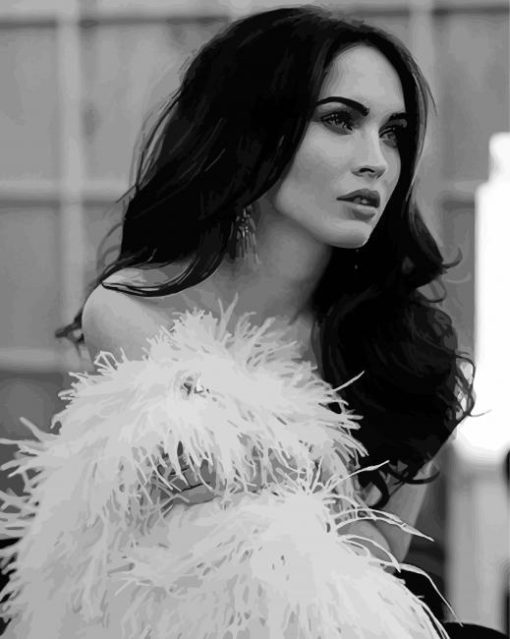 Black And White Megan Fox Diamond Painting