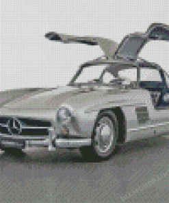 Black And White Mercedes SL 300 Diamond Painting