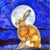 Blonde Hare Moon Diamond Painting