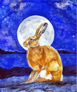 Blonde Hare Moon Diamond Painting