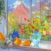 Blooming Garden Window Diamond Painting