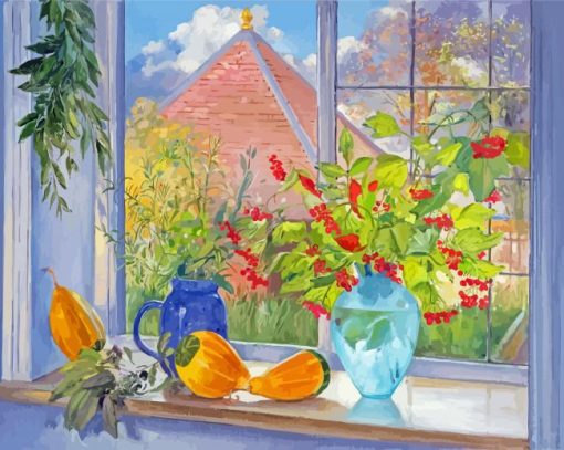 Blooming Garden Window Diamond Painting