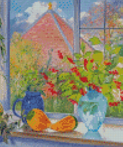 Blooming Garden Window Diamond Painting