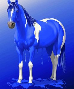 Splatter Pinto Horse Diamond Painting