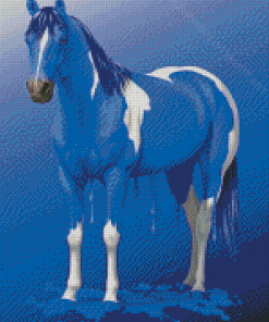 Splatter Pinto Horse Diamond Painting