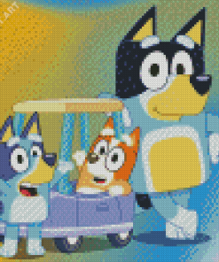 Bluey Bandit Bingo Cartoon Diamond Painting