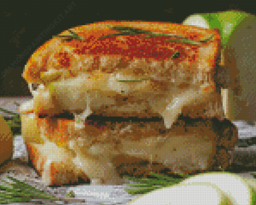 Brie And Apple Grilled Cheese Diamond Painting