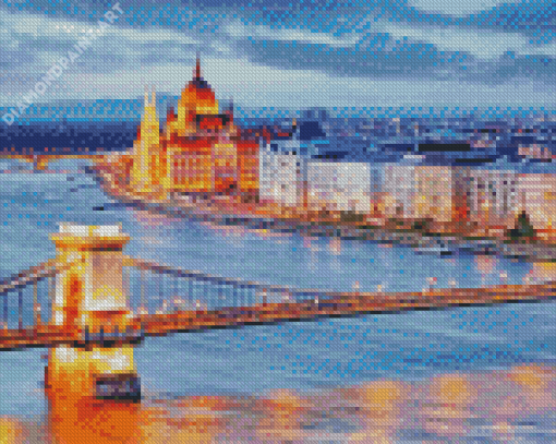 Budapest Evening View Diamond Painting