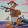 Cartoon Soldier Duck Diamond Painting