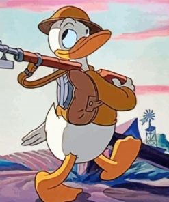 Cartoon Soldier Duck Diamond Painting