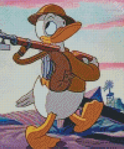 Cartoon Soldier Duck Diamond Painting