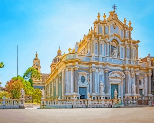 Catania Sicily Cathedral Diamond Painting