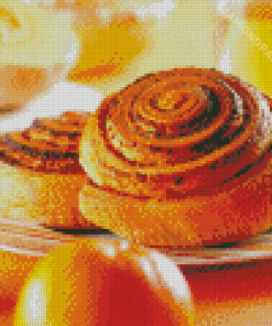 Cinnamon Rolls With Orange Diamond Painting