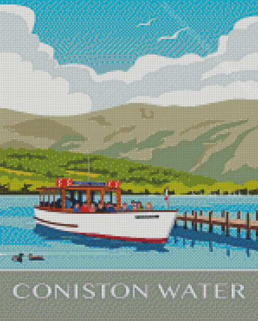 Coniston Water Poster Diamond Painting