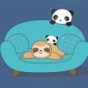 Cute Panda And Sloth Diamond Painting