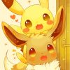 Cute Pikachu And Eevee Diamond Painting