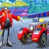 Doctor Eggman With Racing Car Diamond Painting