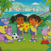 Dora The Explorer Cartoon Diamond Painting