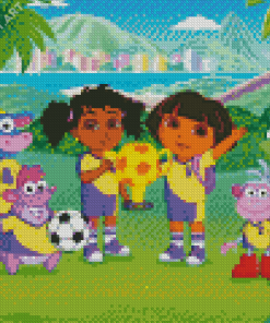 Dora The Explorer Cartoon Diamond Painting