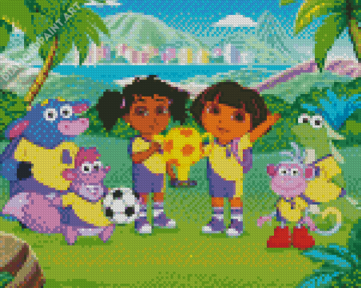 Dora The Explorer Cartoon Diamond Painting