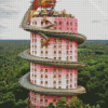 Dragon Pink Tower Diamond Painting