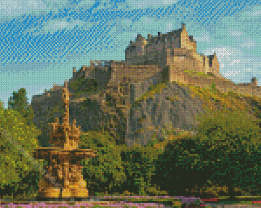 Edinburgh Castle Scotland Diamond Painting