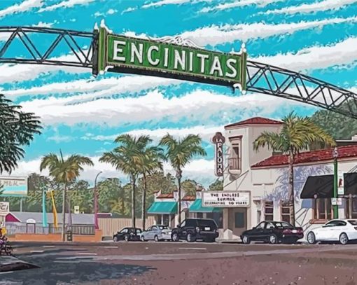 Encinitas City California Diamond Painting