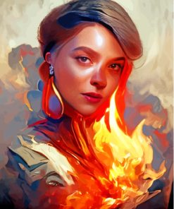 Fire Woman Diamond Painting