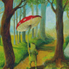 Frog And Mushroom In Forest Diamond Painting