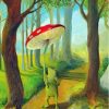 Frog And Mushroom In Forest Diamond Painting