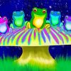 Frogs On Mushrooms Diamond Painting