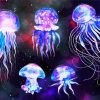 Galaxy Jellyfishes In Space Diamond Painting