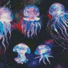 Galaxy Jellyfishes In Space Diamond Painting