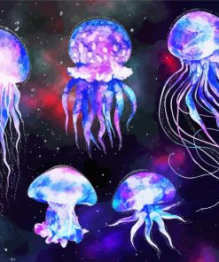 Galaxy Jellyfishes In Space Diamond Painting