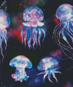 Galaxy Jellyfishes In Space Diamond Painting