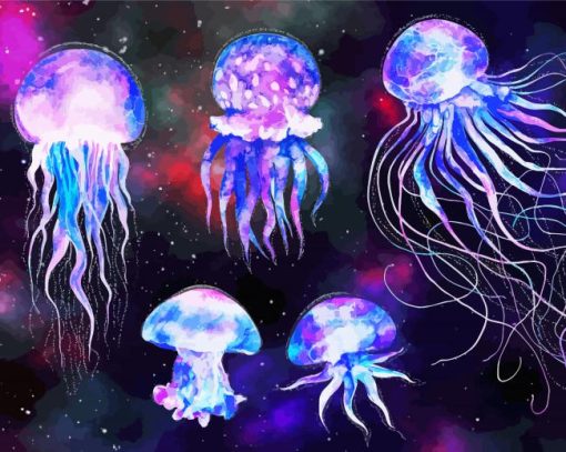 Galaxy Jellyfishes In Space Diamond Painting