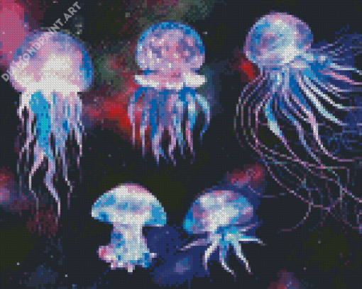 Galaxy Jellyfishes In Space Diamond Painting