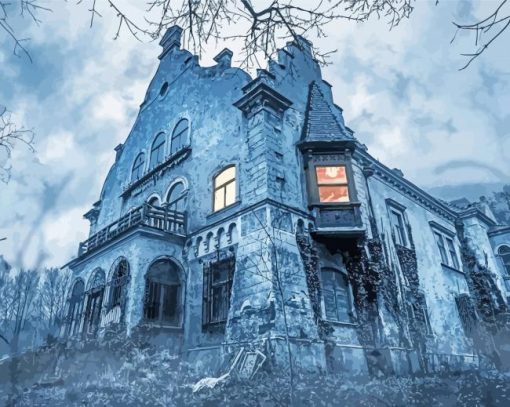 Gothic Horror House Diamond Painting