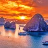 Ha Long Bay Vietnam At Sunset Diamond Painting