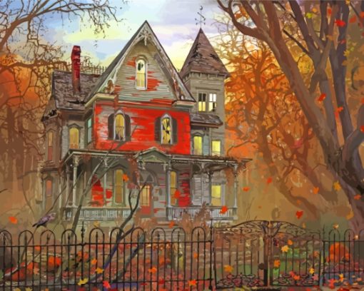 Haunted Property House Diamond Painting