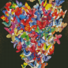 Heart Shape Butterflies Diamond Painting